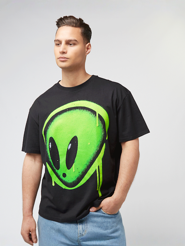 Mister Tee, Dripping Alien Head Oversize Tee, black, Image 1 of 4