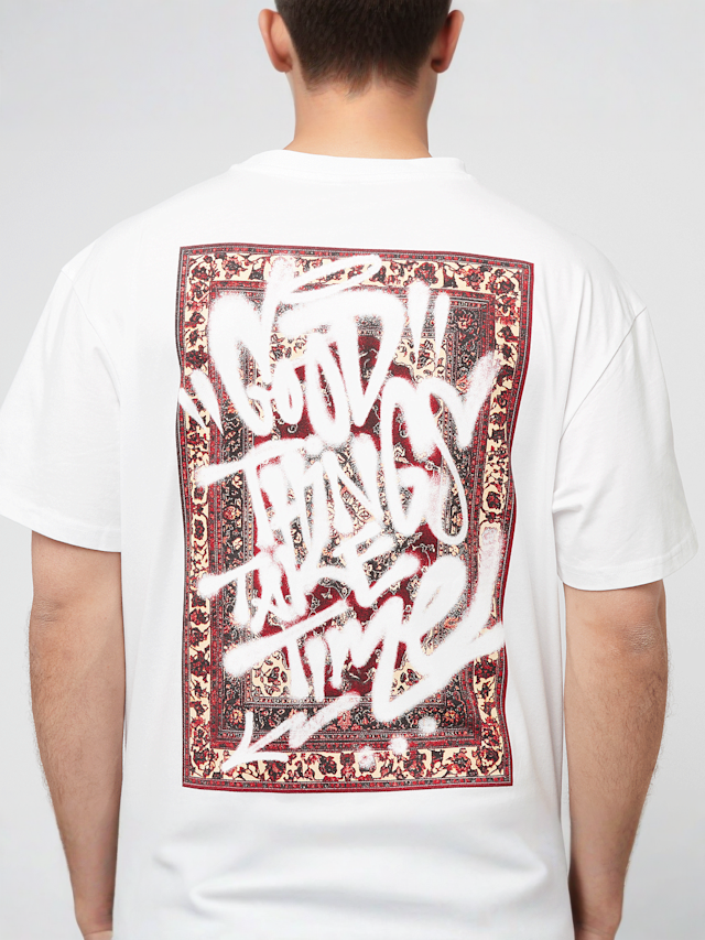 Mister Tee, Good Things Take Time Oversize Tee, white, Image 4 of 5