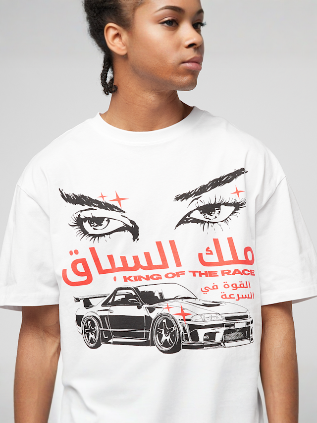 Mister Tee, King Of The Race Oversize Tee, white, Image 3 of 4