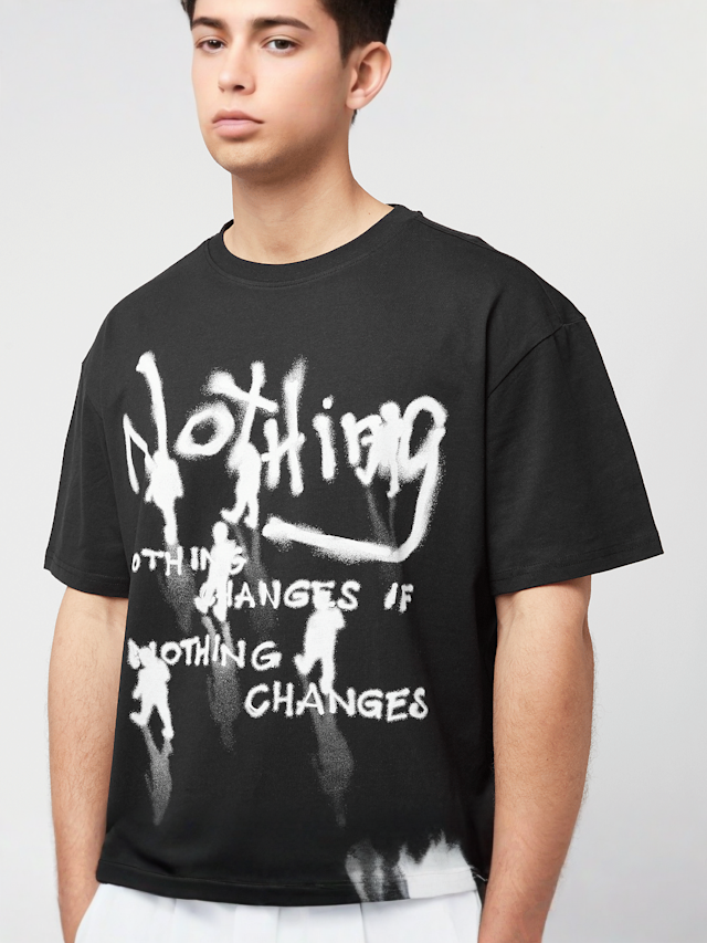 Mister Tee, Nothing Changes Oversize Tee, black, Image 3 of 4