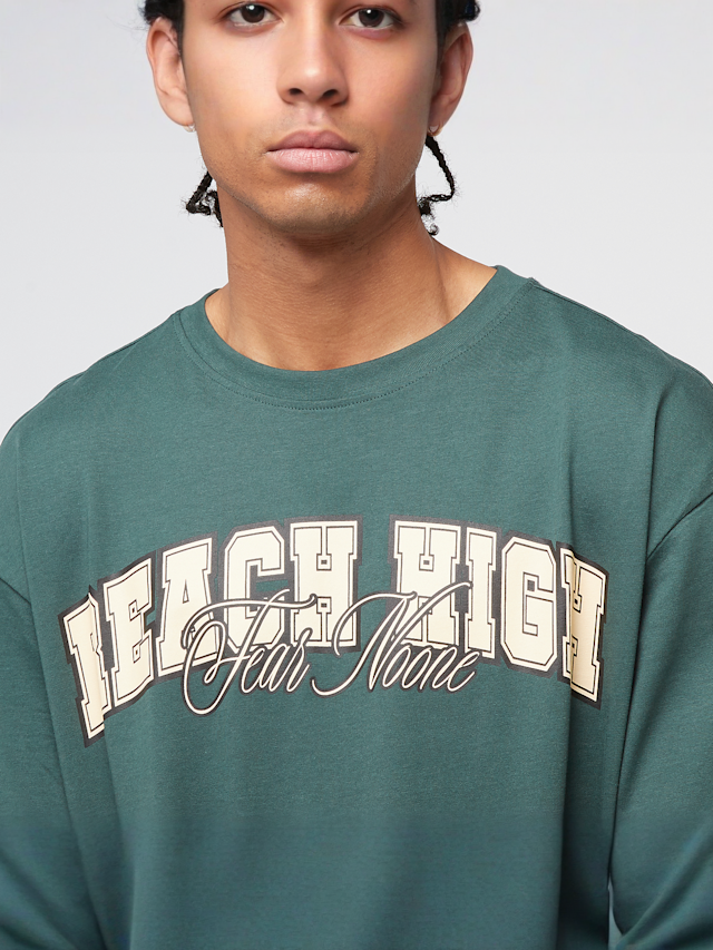 Mister Tee, Reach High Fear None Oversize Tee, green, Image 3 of 4