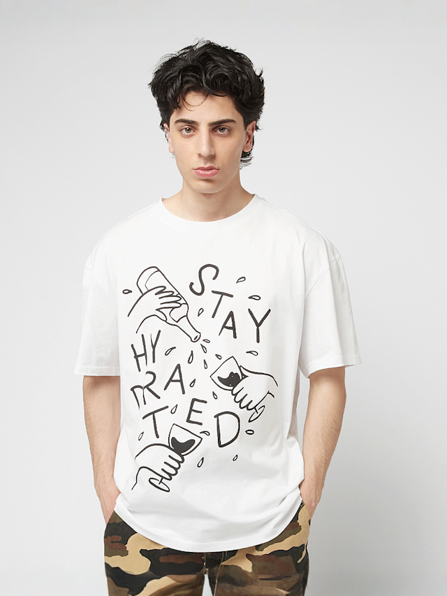 Mister Tee, Stay Hydrated Oversize Tee, wit, Afbeelding 1 van 4