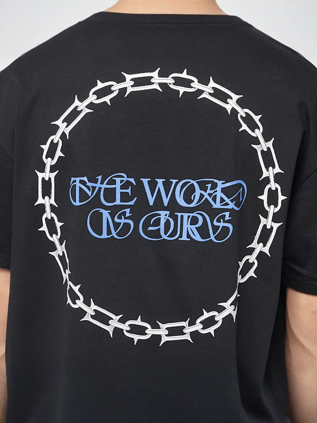 Mister Tee, The World Is Ours Oversize Tee, black, Image 4 of 5