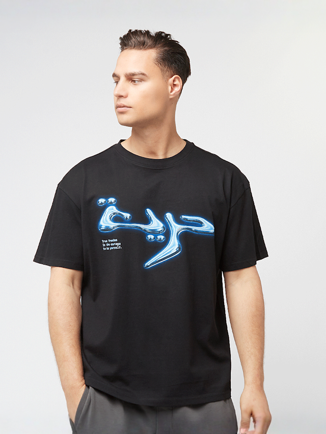 Mister Tee, True Freedom Chrome Oversize Tee, black, Image 1 of 4