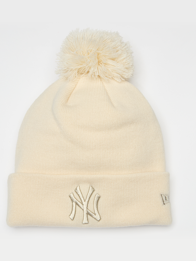 New Era, Female Metallic Bobble Beanie New York Yankees, beige, Image 1 of 3