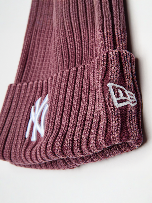 New Era, Washed Beanie MLB New York Yankees fbg, purple, Image 3 of 3