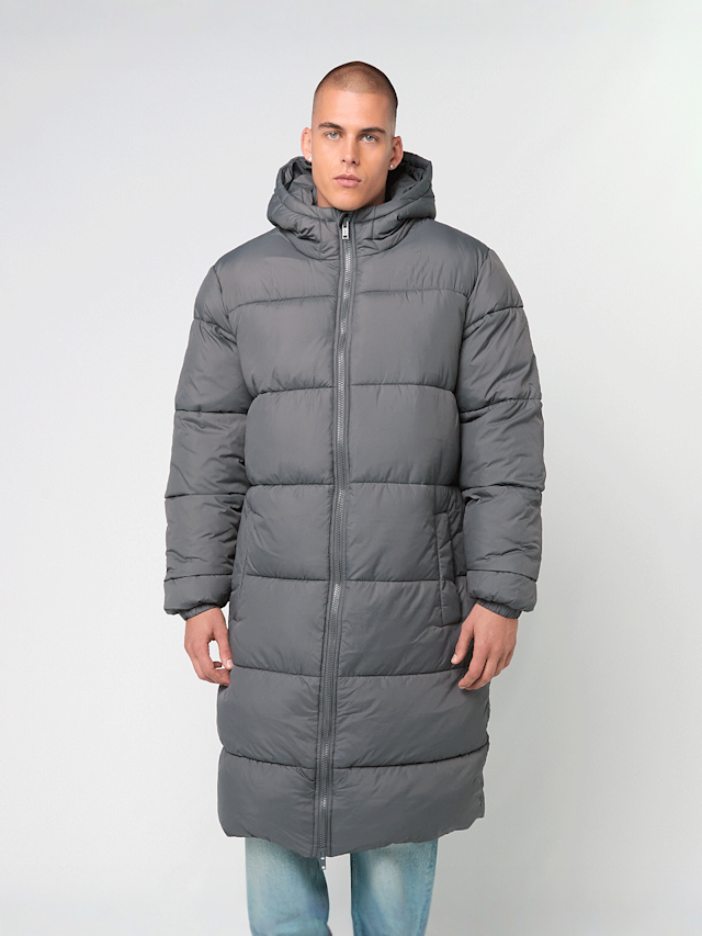 Urban Classics, Long Puffer Coat, szary, Obraz 1 z 5