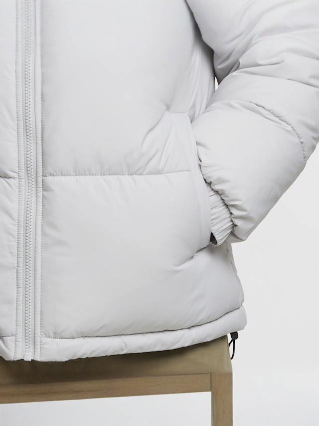 Urban Classics, Shiny Puffer Jacket With Hood lightasphalt, grey, Image 3 of 4