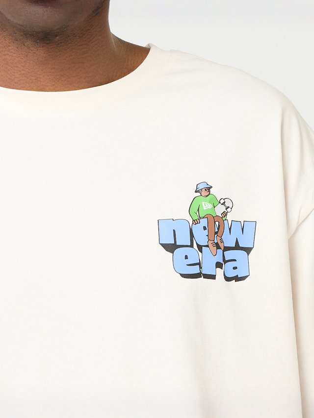 New Era, Oversized Graphic Tee 1, beige, Image 3 of 6