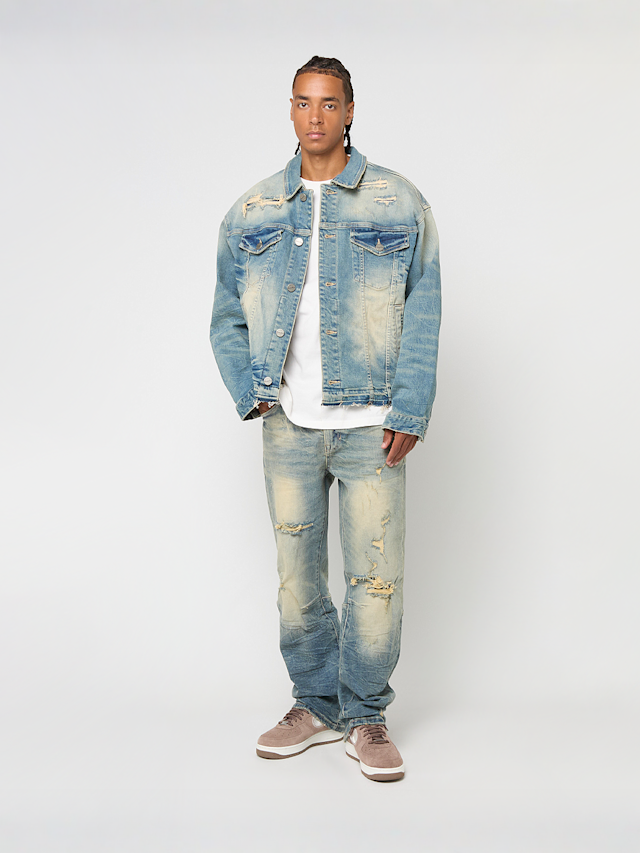 Smoke Rise, HEAVY EHISKER EFFECT JACKET OWNES BLUE, blue, Image 4 of 4