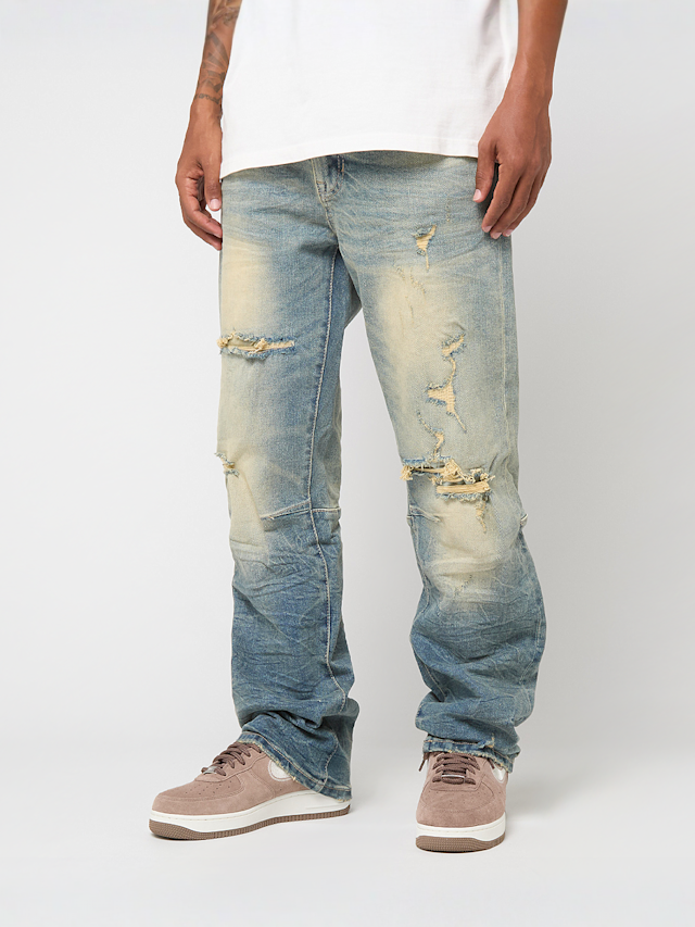 Smoke Rise, HEAVY WHISKER EFFECT JEANS OWNES BLUE, blue, Image 1 of 5