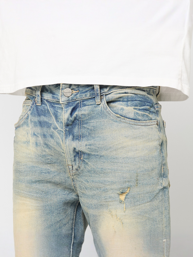 Smoke Rise, HEAVY WHISKER EFFECT JEANS OWNES BLUE, blue, Image 3 of 5