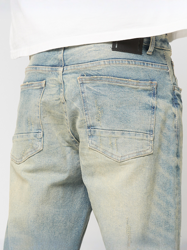 Smoke Rise, HEAVY WHISKER EFFECT JEANS FRASCO BLUE, blue, Image 4 of 5