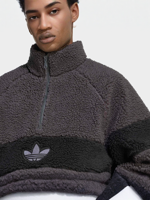 adidas Originals, Winter Fleece Jacket, grey, Image 3 of 5