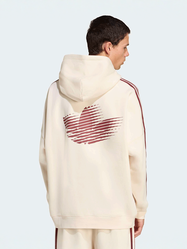 adidas Originals, Graphic Fleece Loose Hoodie, beige, Image 2 of 4