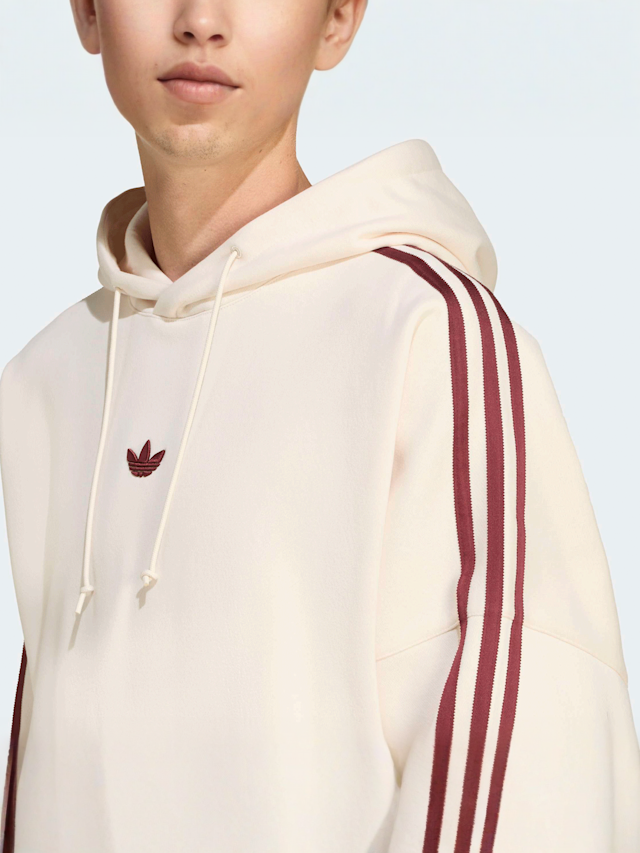 adidas Originals, Graphic Fleece Loose Hoodie, beige, Image 3 of 4