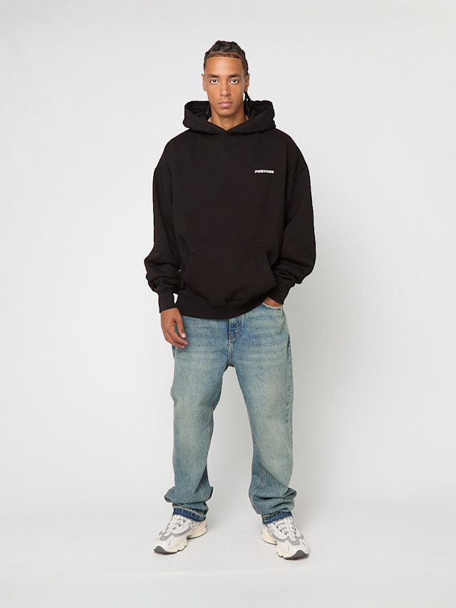 Pegador, LOGO OVERSIZED HOODIE WASHED BLACK, black, Image 4 of 4