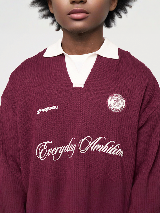 Pegador, Yemo Regular Longsleeve Knit Trikot, czerwony, Obraz 3 z 4