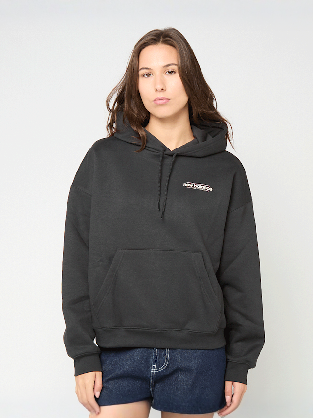 New Balance, Reimagined Fleece Oversized Hoodie black, black, Image 2 of 5