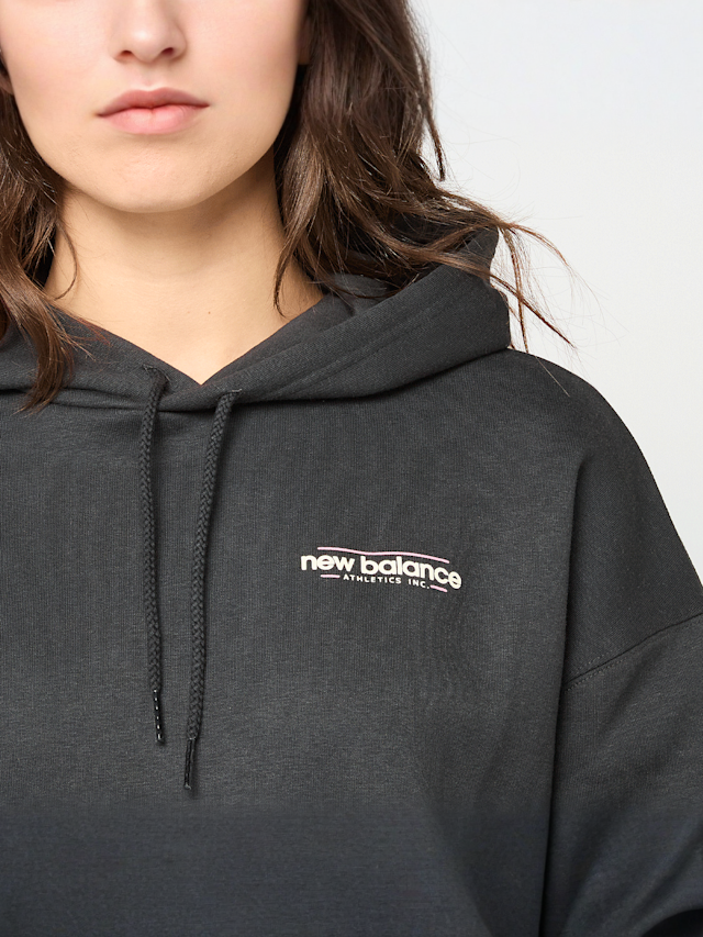 New Balance, Reimagined Fleece Oversized Hoodie black, black, Image 4 of 5