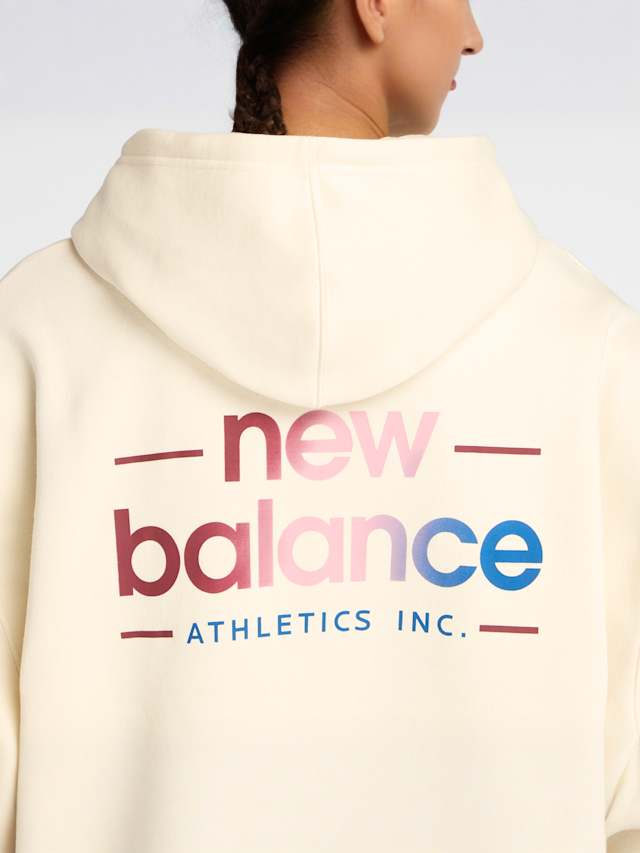 New Balance, Reimagined Fleece Oversized Hoodie black, beige, Image 5 of 5