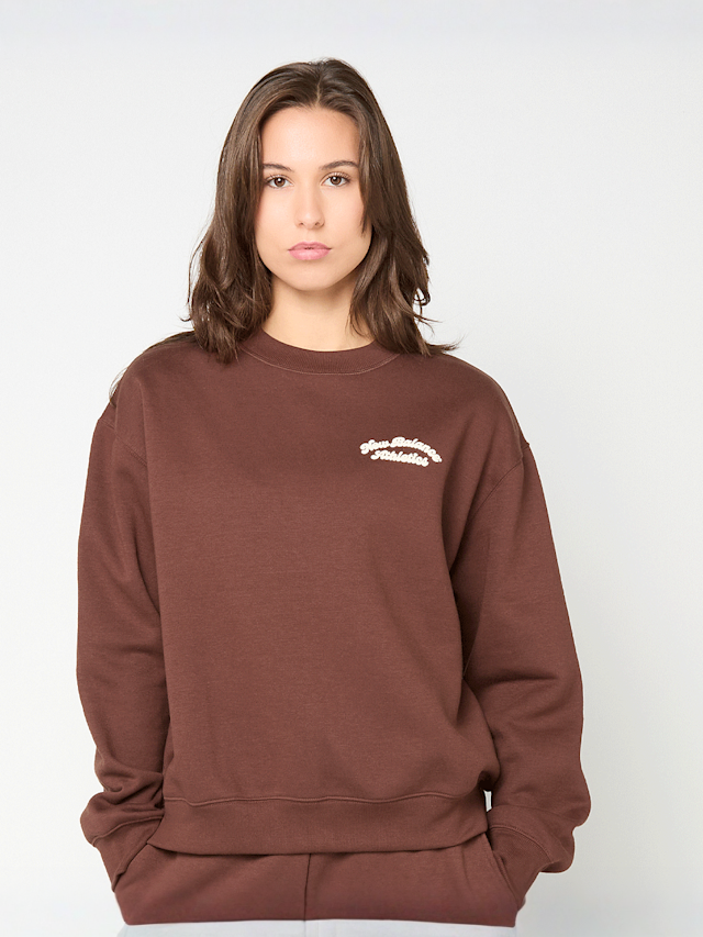 New Balance, Linear Heritage Fleece Crew, brown, Image 2 of 5