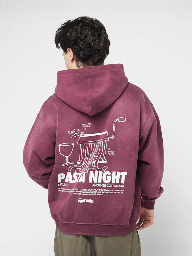 Another Cotton Lab, Pasta Night Washed Hoodie, red, Image 1 of 5