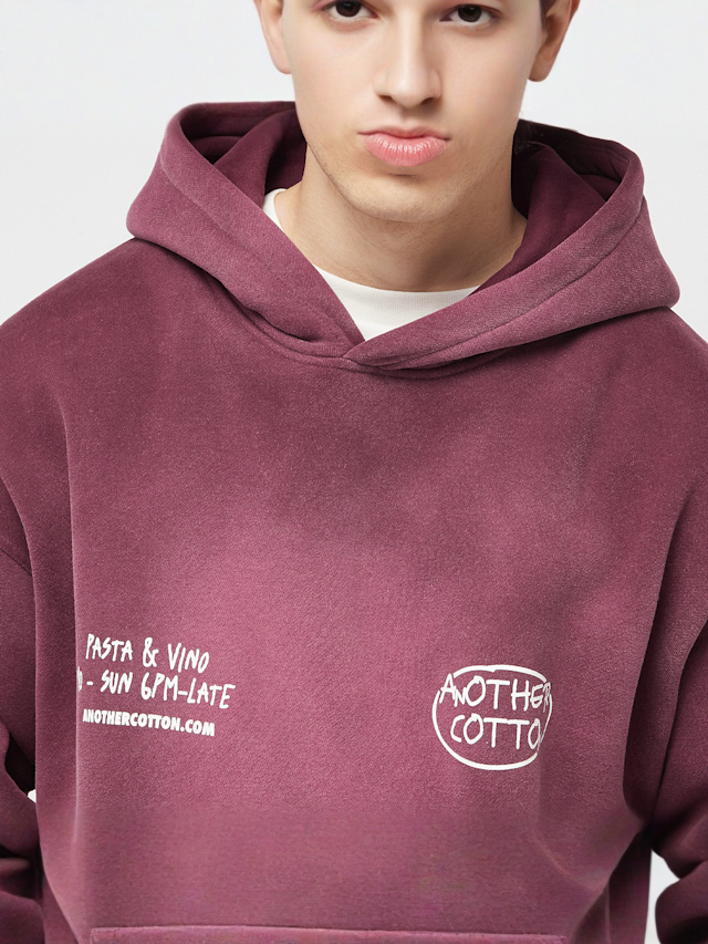 Another Cotton Lab, Pasta Night Washed Hoodie, red, Image 3 of 5