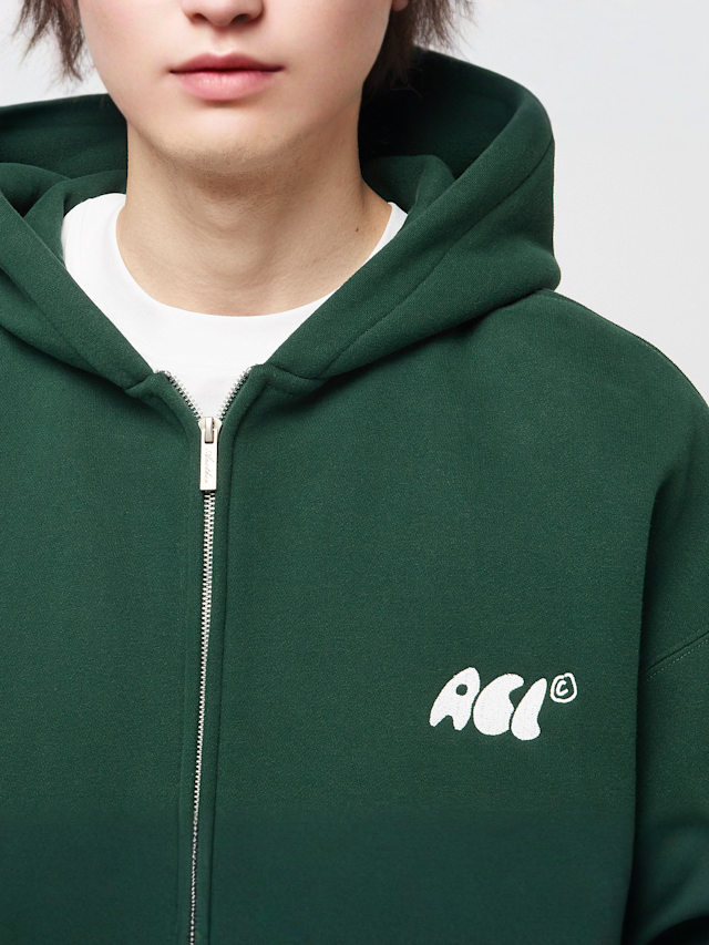 Another Cotton Lab, Caffeine Dept. Zip Hoodie, green, Image 3 of 5