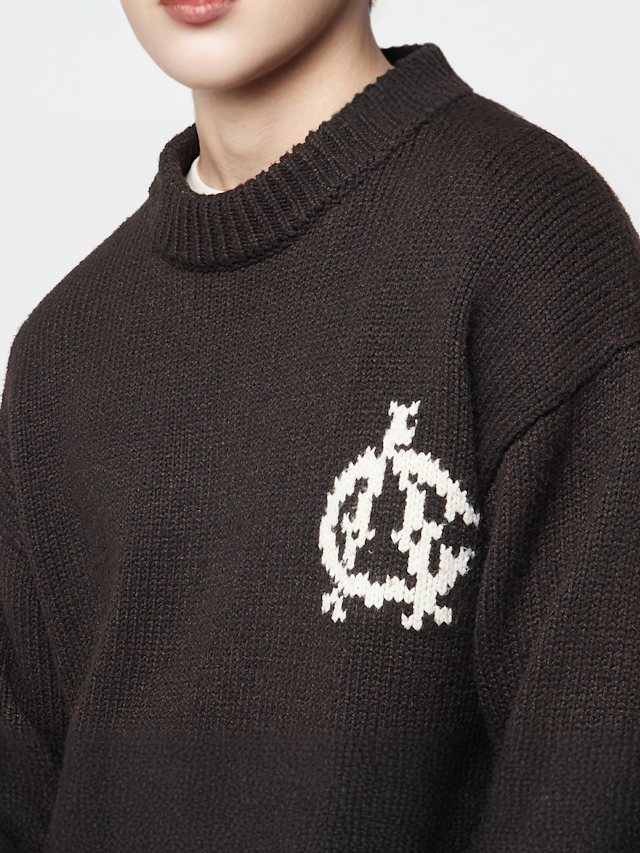 Another Cotton Lab, Another Yankee Knit Sweater, brązowy, Obraz 3 z 5