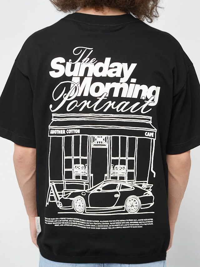 Another Cotton Lab, Sunday Morning T-Shirt, black, Image 4 of 5