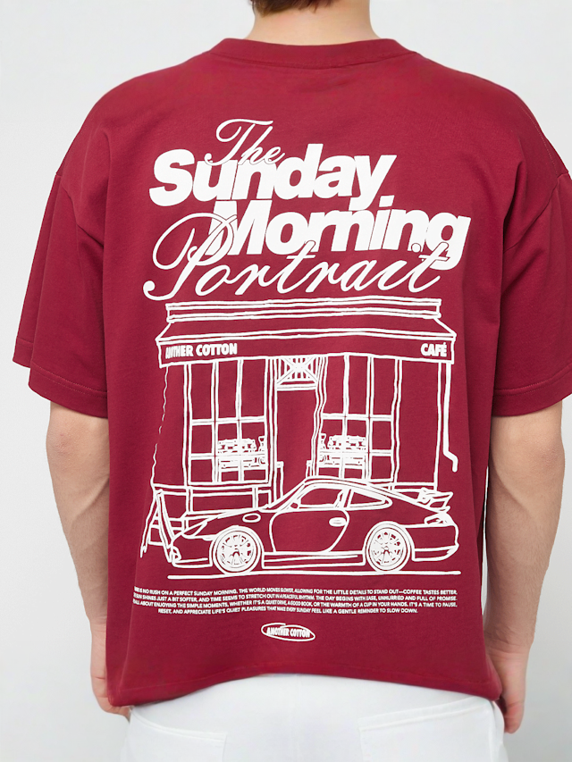 Another Cotton Lab, Sunday Morning T-Shirt, red, Image 4 of 5