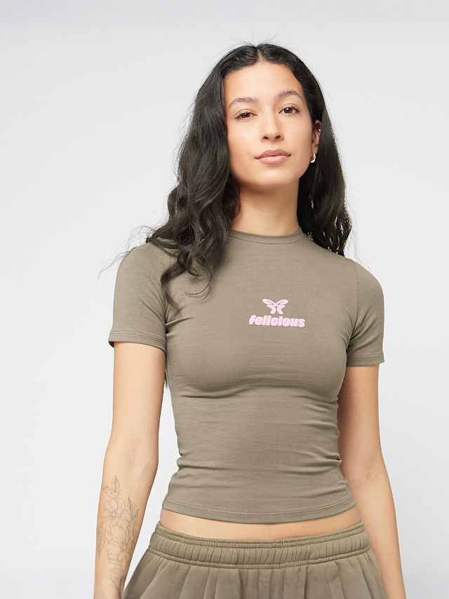 Felicious, Basic Tight Logo T-Shirt, green, Image 1 of 4