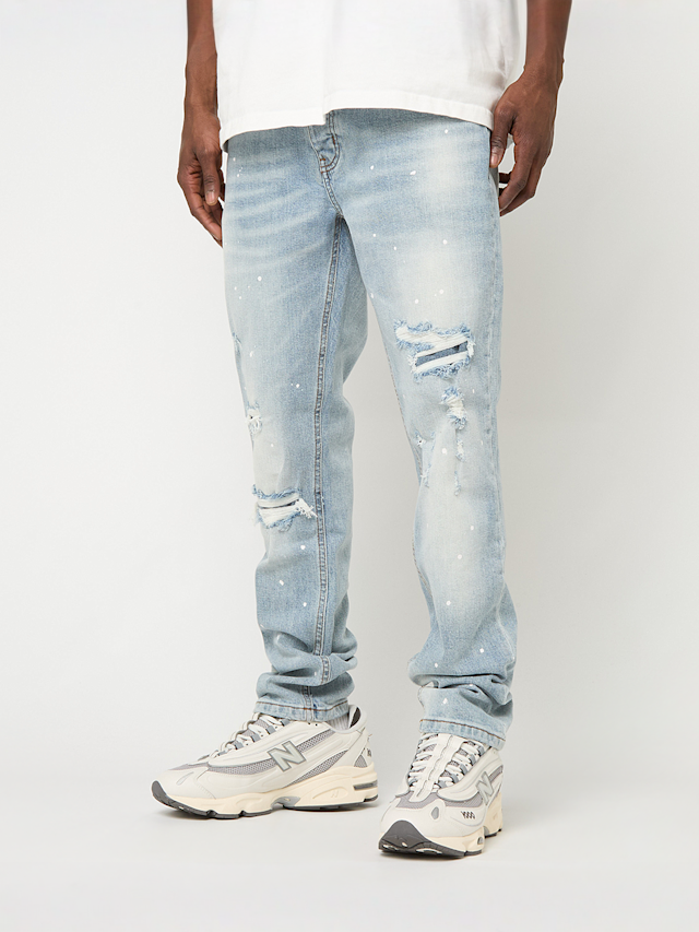 2Y STUDIOS, VICTOR RIPPED SLIM FIT JEANS Black, blue, Image 1 of 5