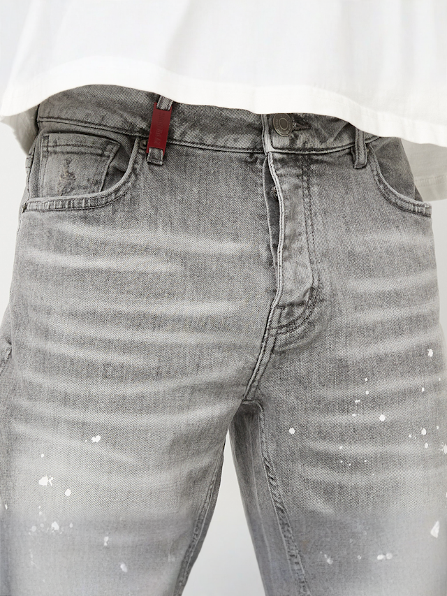 2Y STUDIOS, Victor Ripped Slim Fit Jeans, grijs, Afbeelding 3 van 5