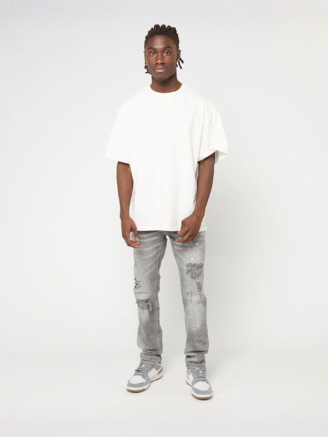 2Y STUDIOS, VICTOR RIPPED SLIM FIT JEANS Black, grey, Image 5 of 5