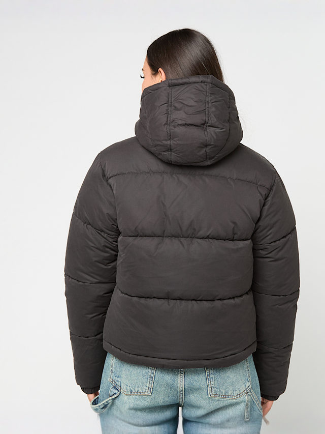 Urban Classics, Ladies Peached Puffer Jacket With Hood, czarny, Obraz 2 z 4