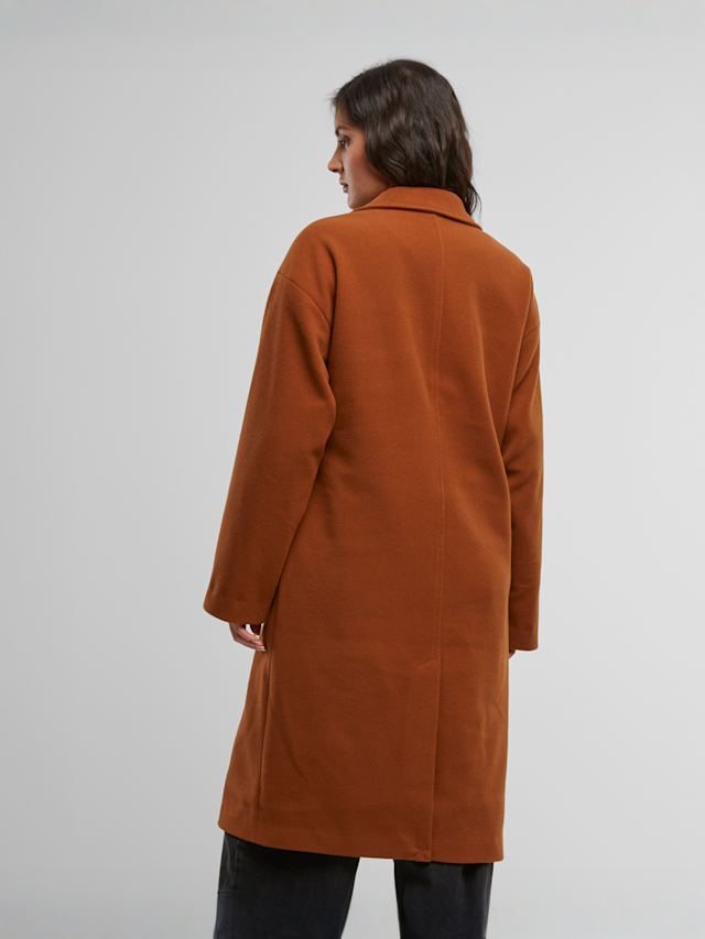 Urban Classics, Ladies Oversized Long Coat, bruin, Afbeelding 2 van 4