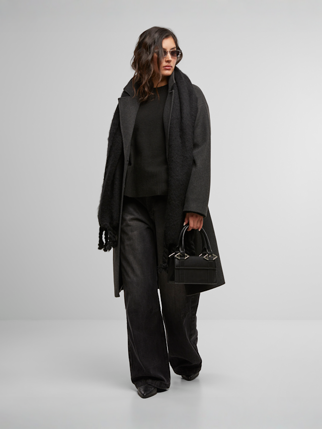 Urban Classics, Ladies Oversized Long Coat, zwart, Afbeelding 3 van 3