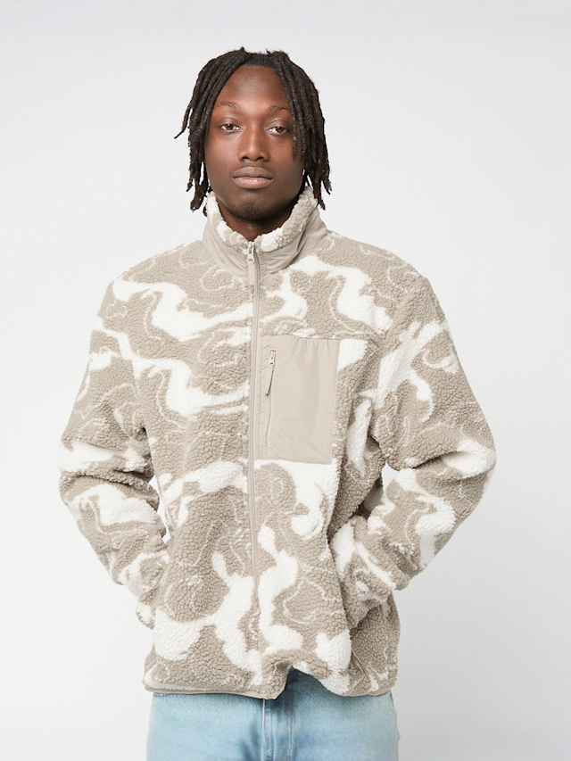 Urban Classics, Pattern Teddy Trackjacket, beige, Image 1 of 4