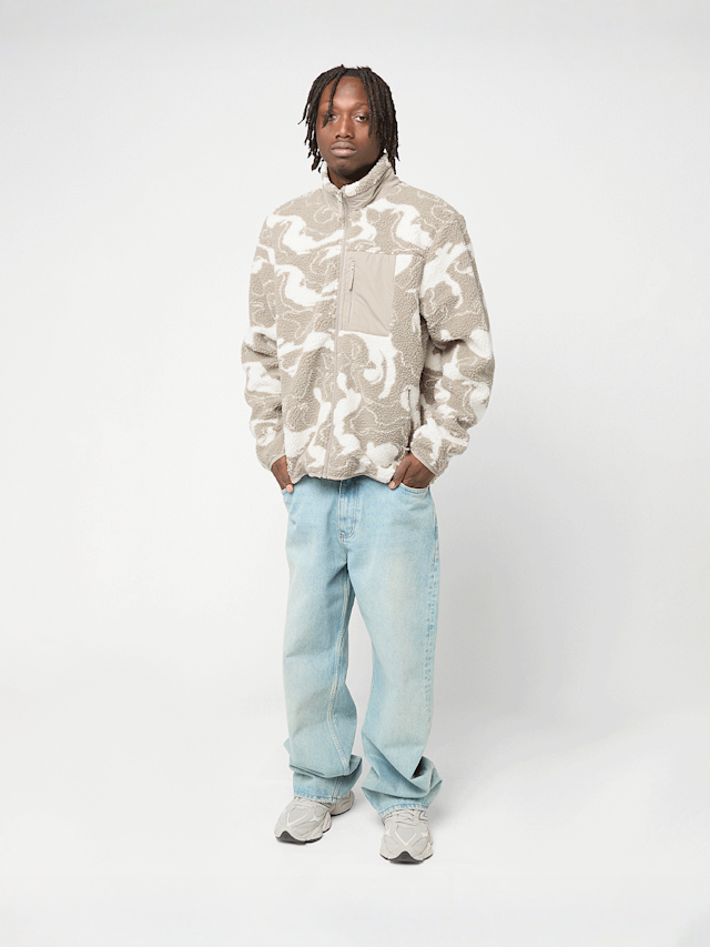 Urban Classics, Pattern Teddy Trackjacket, beige, Image 4 of 4