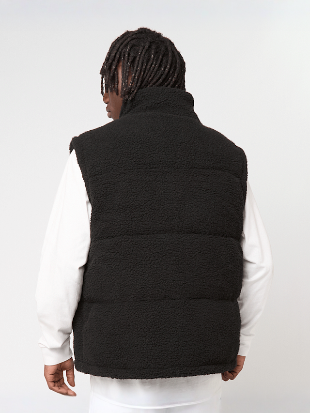 Urban Classics, Basic Teddy Puffer Vest, black, Image 2 of 4