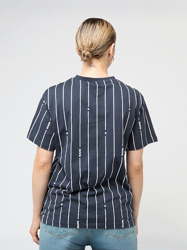 Karl Kani, Signature Pinstripe Oversized T-Shirt, blauw, Afbeelding 2 van 4
