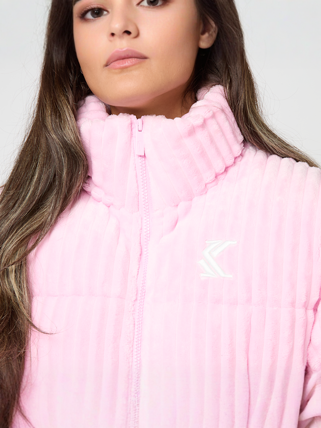 Karl Kani, Og K Corduroy Short Puffer Jacket, light pink, Image 3 of 5
