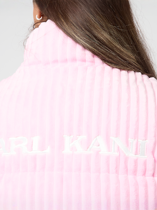 Karl Kani, Og K Corduroy Short Puffer Jacket, light pink, Image 4 of 5