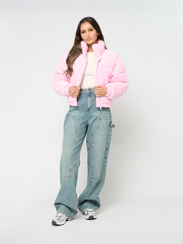 Karl Kani, Og K Corduroy Short Puffer Jacket, light pink, Image 5 of 5