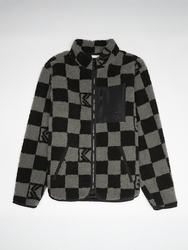 Karl Kani, Og Teddy Zip Jacket Junior, black, Image 1 of 4
