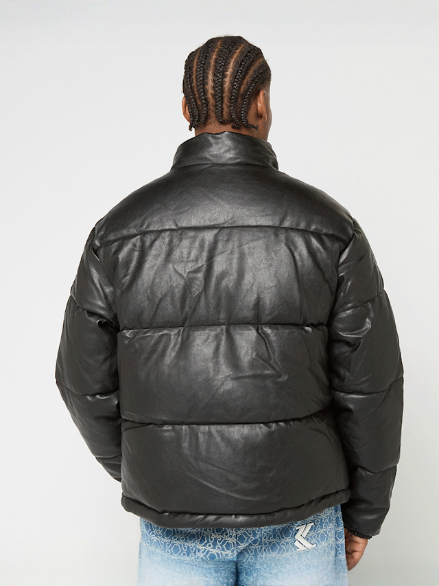 Karl Kani, Metal Signature Pu Leather Puffer Jacket, czarny, Obraz 2 z 5