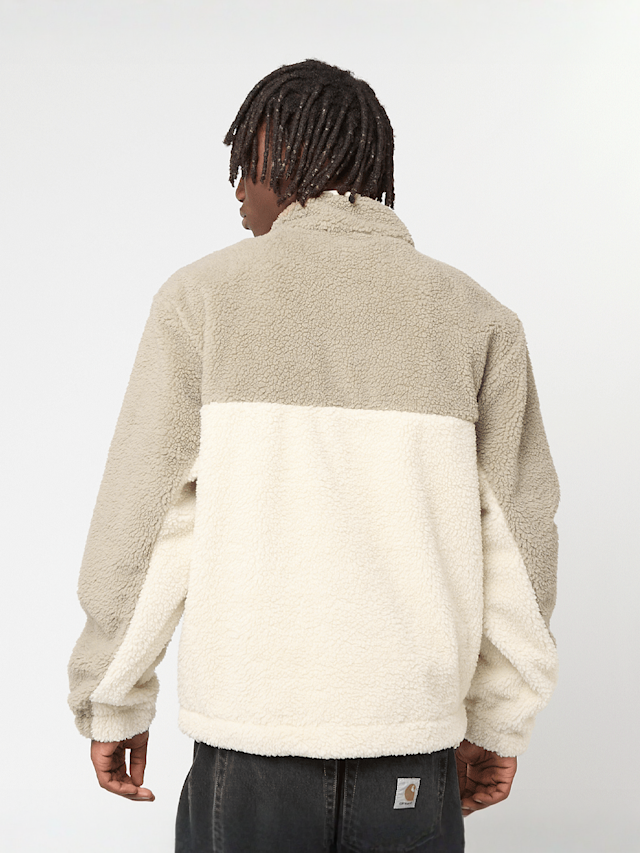 Karl Kani, Signature Rubber Patch Teddy Zip Jacket, beige, Image 2 of 5