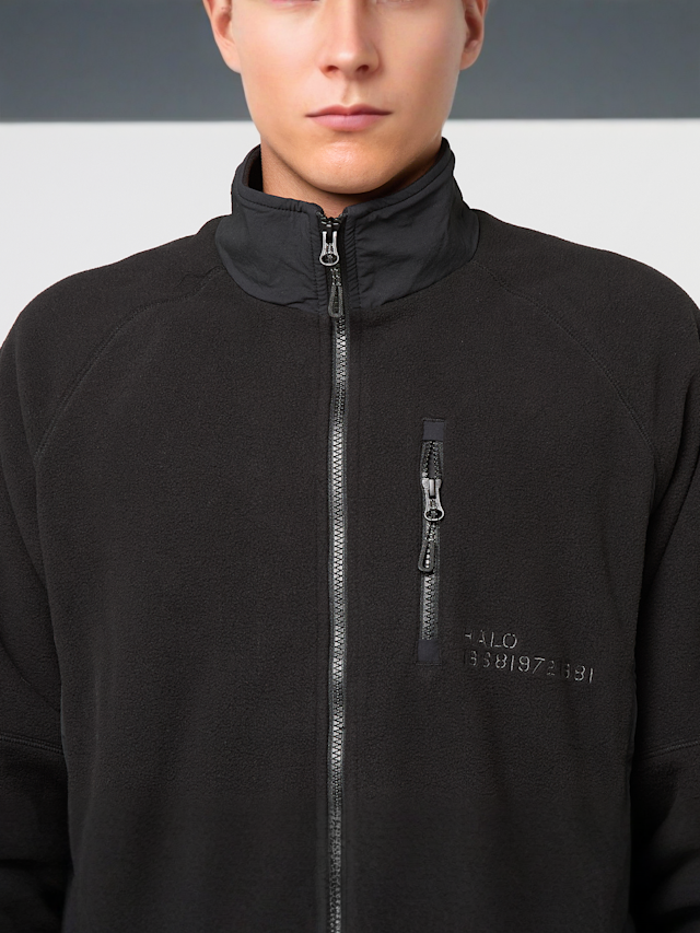 HALO, Windproof Teddyfleece Jacket, black, Image 3 of 5